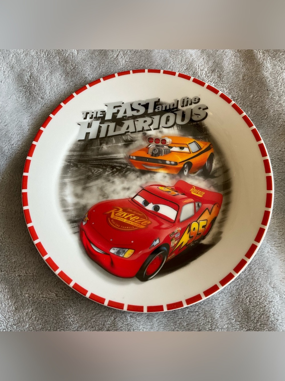 Disney-Pixar McQueen “Fast and Hilarious” 7.5” Plate